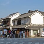倉敷美観地区　白壁(なまこ壁)の建物